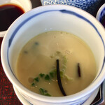 Ichuu - ⑩茶碗蒸し(トマトとモッツァレラチーズ入り)  うっかり「ひじき」を落としてしまいました。