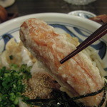 手打うどん すみた - ●親子ぶっかけのちくわ天