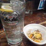 やきとり山長 - 酎ハイ290円がハッピーアワーで半額とお通し300円