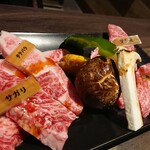 h Yakiniku Yamato - おまかせ霜降り和牛盛り合わせ