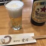 Unagi Semmon Tenai Kawa - 瓶ビール サッポロ ラガー(770円)