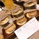 居酒屋 ろくだん - 日本酒飲み比べー！