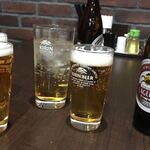 中華料理 華景園 - 飲み放題の瓶ビール、しんるーちゅー