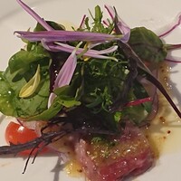 キハチ 青山本店 - 友人がオーダーした
                    本日の魚介のカルパッチョ  シェフのおすすめスタイルで