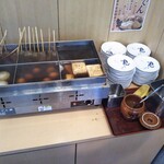 釜揚げうどん岡じま - おでん鍋(2020年1月2日撮影)