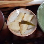 蕎麦処 一休 - 天せいろうの漬物(H30.12.18撮影)