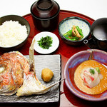 Sea bream sesame chazuke sea bream salt grilled set meal