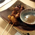 和旬菜と地酒　よし都みやこの　離れ - 鴨とみょうが串焼き