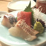 和旬菜と地酒　よし都みやこの　離れ - 本日の三種盛り