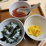 松川 - イクラの醤油漬け、生カラスミ、海苔　(2012/03)