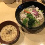 饗 くろ喜 - 「小豆島野菜のタンメン」1300円と「小豆島産自然薯とろろ飯」300円