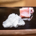 日本橋蛎殻町 すぎた - 鰤、噴火湾 かわはぎ、肝醤油