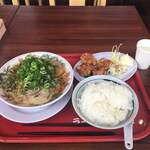 ラーメン魁力屋 - 唐揚げセットライス大盛り990円