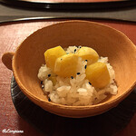 御料理 寺沢 - 栗飯蒸し