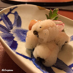 御料理 寺沢 - 三陸産 活穴子の焼霜造り