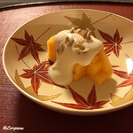 御料理 寺沢 - 富有柿白和え