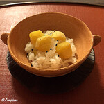 御料理 寺沢 - 栗飯蒸し