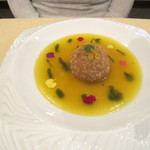 トゥ・ラ・ジョア - 蓮根の団子　岩魚の玉子のせ