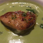 8G Horie River Terrace - フランス産フォアグラソテーを浮かべたうすいえんどう豆のスープ
