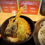 Soba Tenpura Yuian - ランチセットの『海老野菜天丼』
