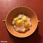 御料理 寺沢 - 栗飯蒸し