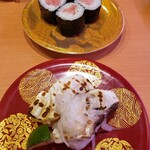 京寿司 - トロ巻き    鯛の炙り