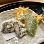 つる由 - 白魚の天ぷらもあった！