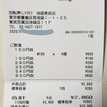 回転寿し トリトン - レシート。