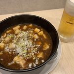 舞鶴麺飯店 - 月替わり麺の麻婆麺とビール