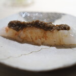 鮨 なんば - ボタン海老に海老殻と海老味噌