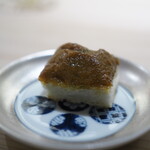 鮨 なんば - 余市のあん肝を野菜とペーストにし食パンに