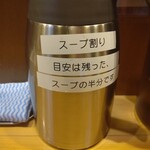 蕾 - 【2020.1.8(水)】テーブルにあるスープ割り