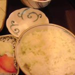 よし乃 - 定食のライスと小鉢