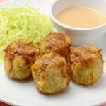4 fried Chinese dumpling (with mayonnaise sauce)