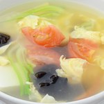 Egg soup with vegetables