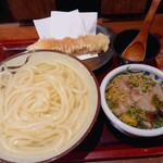 うどん棒 - オリーブ豚のつけ麺うどん(¥850)+ちく天(¥150)