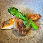 Reconnaissance - 真鯛と椎茸のデュクセルソース 飛騨高山の椎茸