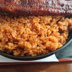 うな嘉 - ご飯の大盛り（まむし）