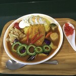 ハリーズカフェ - 野菜カレー＋茹で玉子