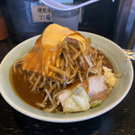 ラーメン マシンガン - カレーそば、チェダーチーズトッピング！