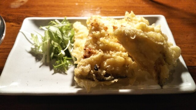 お店おすすめピザの天ぷら等を頂きます By 切り絵のえのちゃん ひっそり居酒屋 １０月と日曜日 新静岡 居酒屋 食べログ