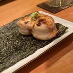 日本料理 たかむら - 下関天然虎河豚白子の磯辺焼き