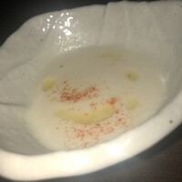 鉄板焼キュイジーヌ バンブー グラッシィ 恵比寿店 - ●お通し
                    蕪のポタージュ