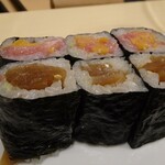 鮨 しづめ - トロタク巻きとかんぴょう巻き