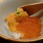 鮨 しづめ - ウニとイクラ
