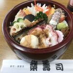 Sakae zushi - ちらし中　生に火を通す