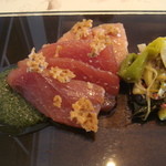 ボンシュマン - カジキの瞬間マリネ　香草オイルソース