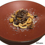 カーサ・デル・チーボ - 猪肉のﾗｸﾞｰと和栗のﾋﾟﾁ