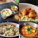 スプーンソング - 【12月4日(水)】ブリと厚揚げのチェティナード×ベジプラオプレート(画像右上にあるのがポテトのダム)