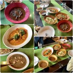 スプーンソング - 【12月26日(木)】(画像左上から)チキン(骨付き手羽元)ベルベレ、シロサバフグのマラバール、チキンコランブ